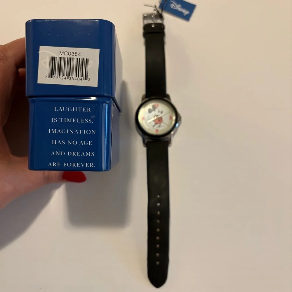 NWT Vintage Disney Mickey Mouse Watch w/ Original Tin – Working!